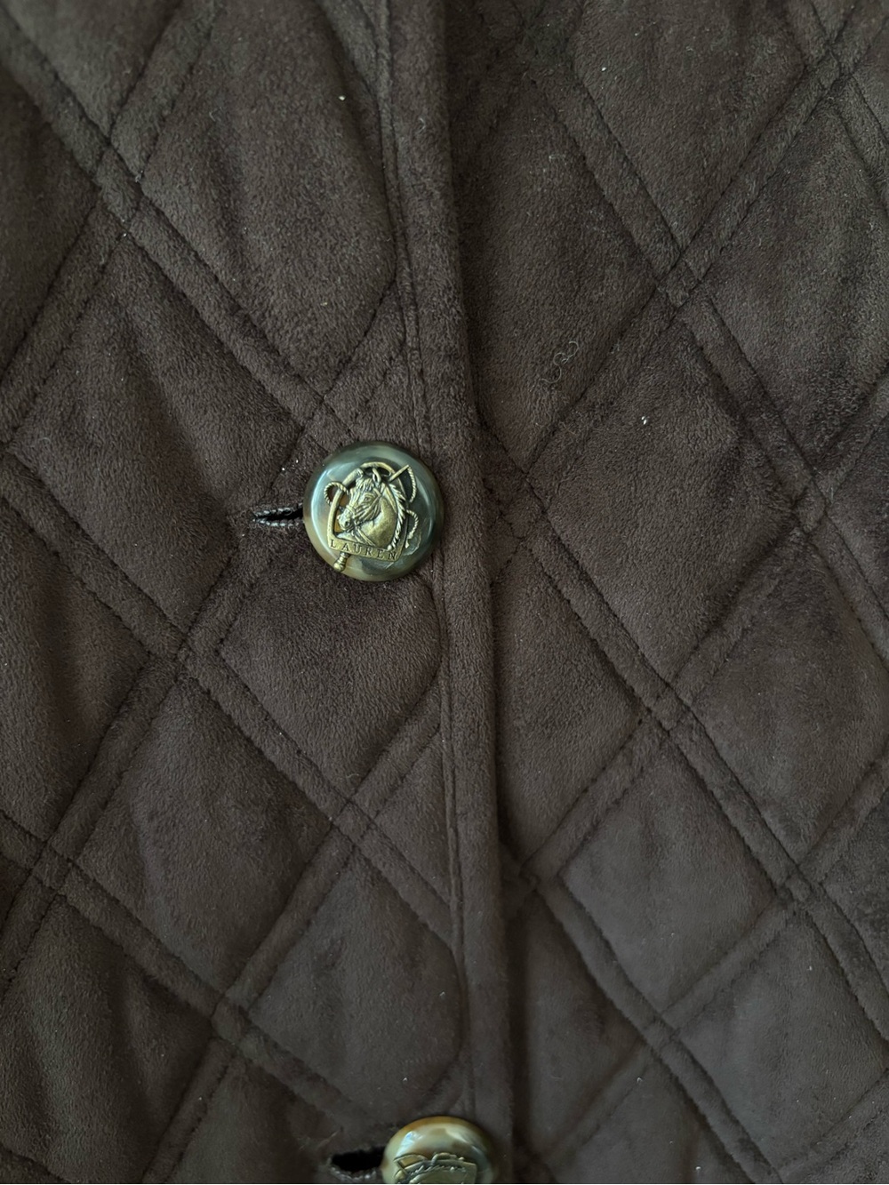 Lauren Ralph Lauren Quilted Brown Utility Jacket - Picture 2 of 6